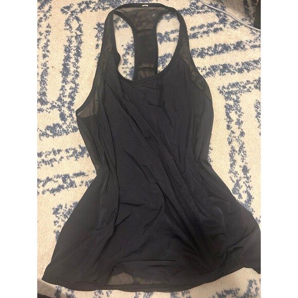 Black Mesh Ruched Lululemon Racerback Tank top - Picture 2 of 4